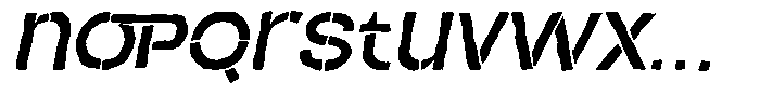 Duh Encok Distort Semi Bold Italic Font LOWERCASE
