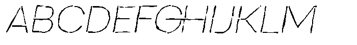 Duh Encok Distort Thin Italic Font UPPERCASE