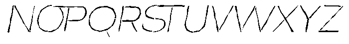 Duh Encok Distort Thin Italic Font UPPERCASE