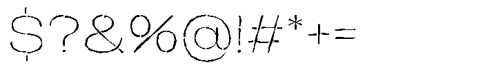 Duh Encok Distort Thin Font OTHER CHARS