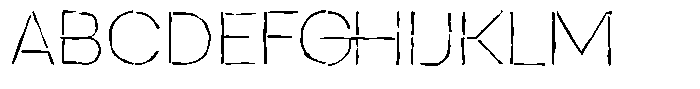 Duh Encok Distort Thin Font UPPERCASE