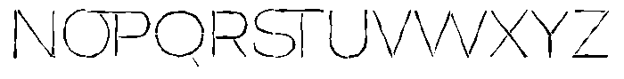 Duh Encok Distort Thin Font UPPERCASE