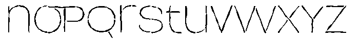 Duh Encok Distort Thin Font LOWERCASE