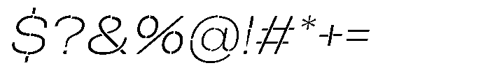 Duh Encok Extra Light Italic Font OTHER CHARS