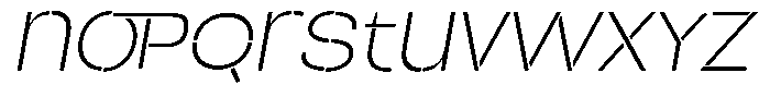 Duh Encok Extra Light Italic Font LOWERCASE