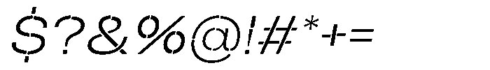 Duh Encok Light Italic Font OTHER CHARS