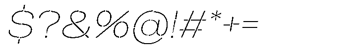Duh Encok Thin Italic Font OTHER CHARS