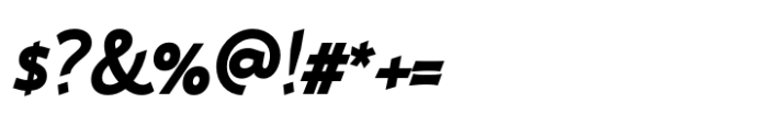 Dulcinea Sans Extra Bold Italic Font OTHER CHARS