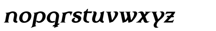 Dulcinea Serif Extra Bold Italic Font LOWERCASE