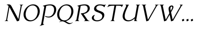 Dulcinea Serif Italic Font UPPERCASE