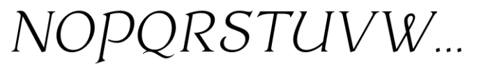 Dulcinea Serif Light Italic Font UPPERCASE
