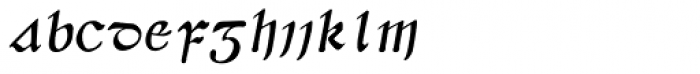 Dumha Goirt Oblique Font LOWERCASE