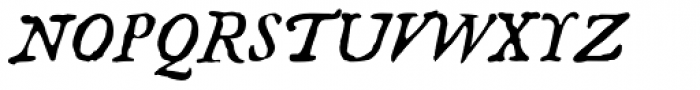 Dunelm Italic Font UPPERCASE