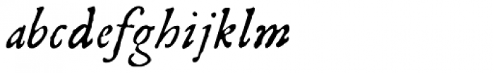 Dunelm Italic Font LOWERCASE