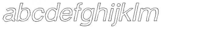 Dunsley FX Outline Italic Font LOWERCASE