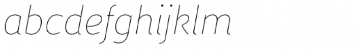 Dupla Thin Italic Font LOWERCASE