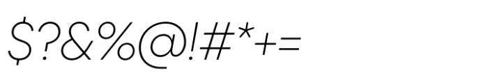 Duplet Open Extralight Italic Font OTHER CHARS