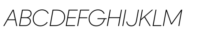 Duplet Open Extralight Italic Font UPPERCASE