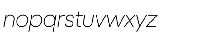Duplet Open Extralight Italic Font LOWERCASE