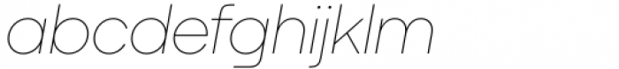 Duplet Open Thin Italic Font LOWERCASE