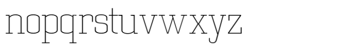 Dura Slab Hairline Font LOWERCASE