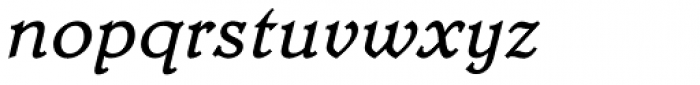 Dutch Mediaeval Book Italic Font LOWERCASE