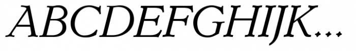 Dutch Mediaeval Italic OsF Font UPPERCASE