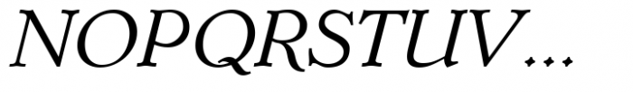 Dutch Mediaeval Italic OsF Font UPPERCASE