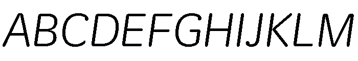 Duplicate Round Light Italic Font UPPERCASE