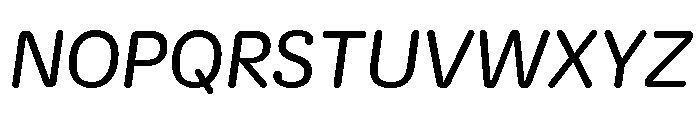Duplicate Round Regular Italic Font UPPERCASE
