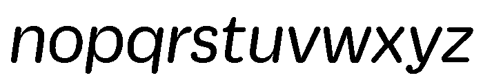 Duplicate Round Regular Italic Font LOWERCASE