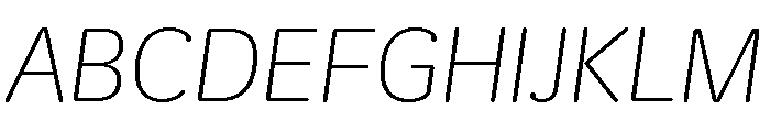 Duplicate Round Thin Italic Font UPPERCASE