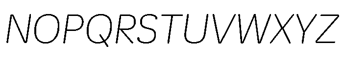Duplicate Round Thin Italic Font UPPERCASE