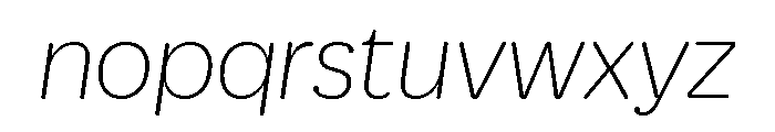 Duplicate Round Thin Italic Font LOWERCASE