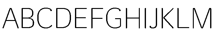 Duplicate Round Thin Font UPPERCASE