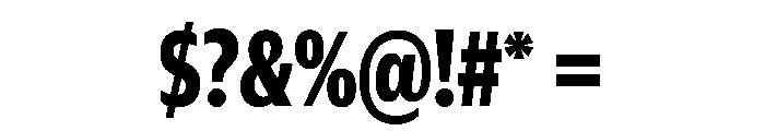Duplicate Sans Condensed Bold Font OTHER CHARS