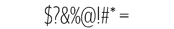 Duplicate Sans Condensed Thin Font OTHER CHARS
