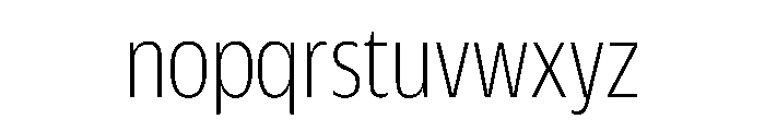 Duplicate Sans Condensed Thin Font LOWERCASE