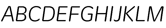 Duplicate Soft Light Italic Font UPPERCASE