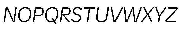 Duplicate Soft Light Italic Font UPPERCASE