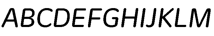 Duplicate Soft Regular Italic Font UPPERCASE