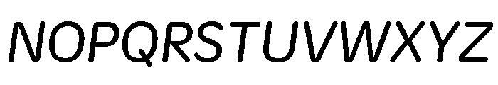 Duplicate Soft Regular Italic Font UPPERCASE