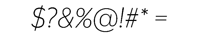 Duplicate Soft Thin Italic Font OTHER CHARS