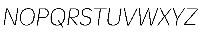 Duplicate Soft Thin Italic Font UPPERCASE