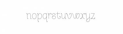 Dulce Family Essential Regular Font LOWERCASE