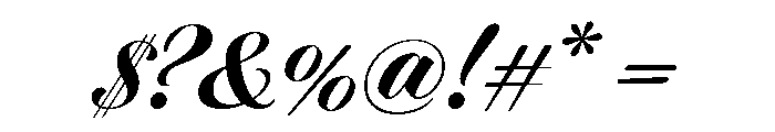 Dunhill Script Bold Font OTHER CHARS