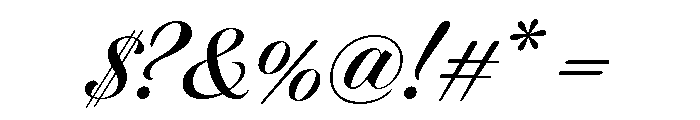 Dunhill Script Medium Font OTHER CHARS