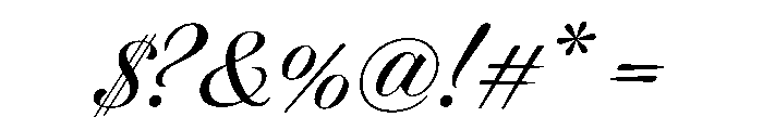Dunhill Script Font OTHER CHARS