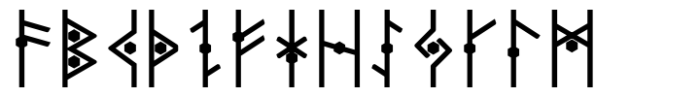 Dvarlin Staves Blossom Regular Font UPPERCASE