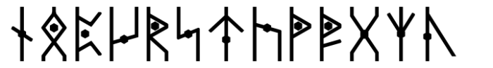 Dvarlin Staves Blossom Regular Font UPPERCASE